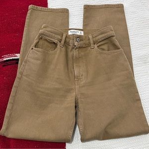 A & F high rise straight jeans